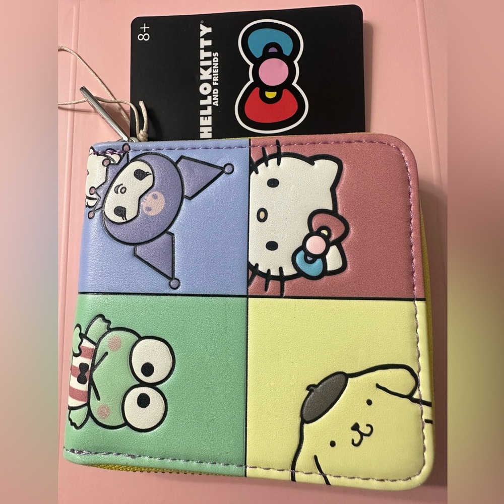 NWT Loungefly x Hello Kitty and Friends Color Block Hard Tag Character Wallet